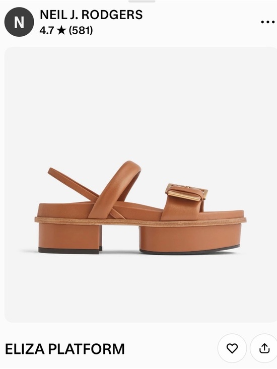 Neil J. Rodgers Shoes - Eliza Platform Slingback Sandal in Tan